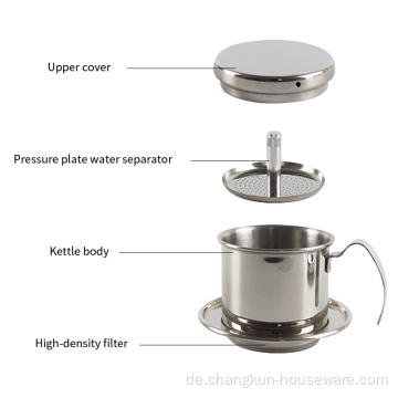 Vietnam Kaffeekannenbereiter Edelstahl Dripper